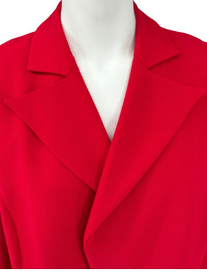 Pamella Roland Red Open Front Blazer & Trouser Set – Large