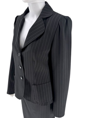 Armani Collezioni Charcoal Pinstripe 3-Piece Suit – Size 12