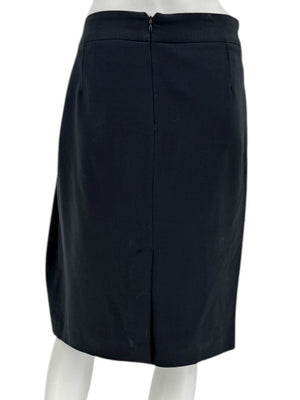 Armani Collezioni Black Virgin Wool Pencil Skirt – Size: 12