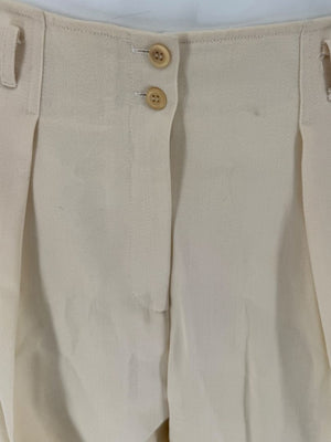 Ron Leal Cream Wool Pantsuit – Size 12