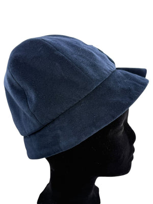 Eugenia Kim Blue Velvet Rosette Cloche-Style Hat