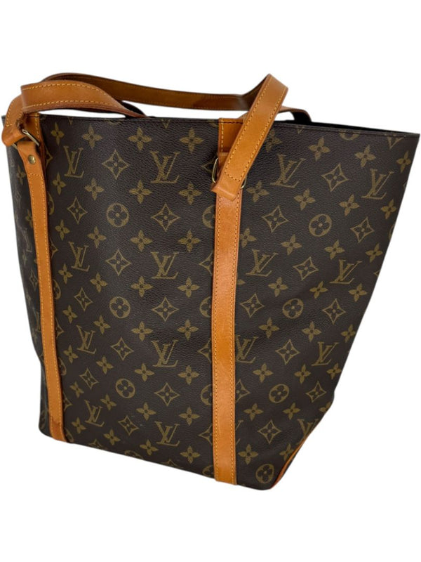 Louis Vuitton Monogram Sac Shopping Tote – Vachetta Trim & Pouch Included