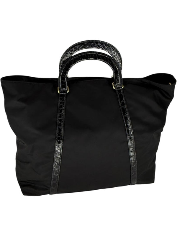 Prada Tessuto Nylon & Leather Trim Tote – Nero