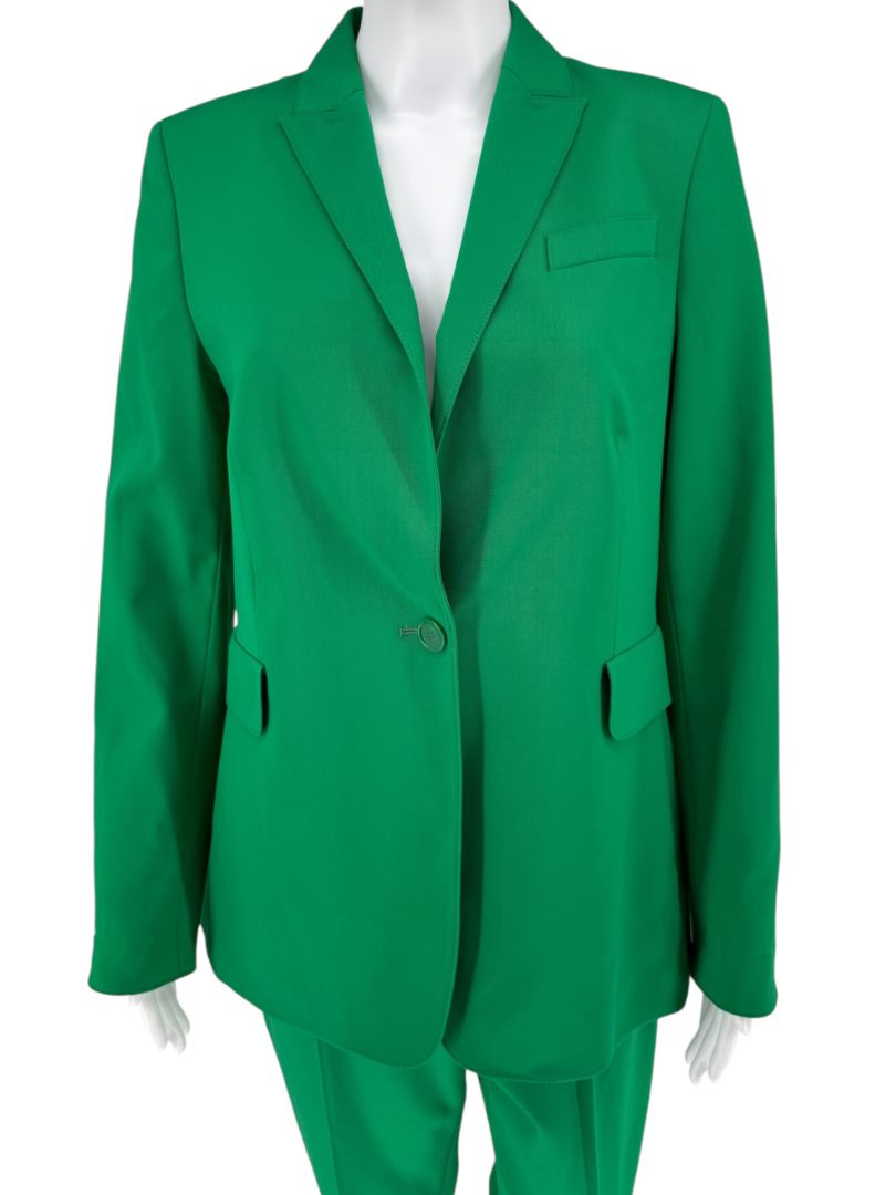 Akris Punto Emerald Green Wool Blend Pant Suit – Size 10