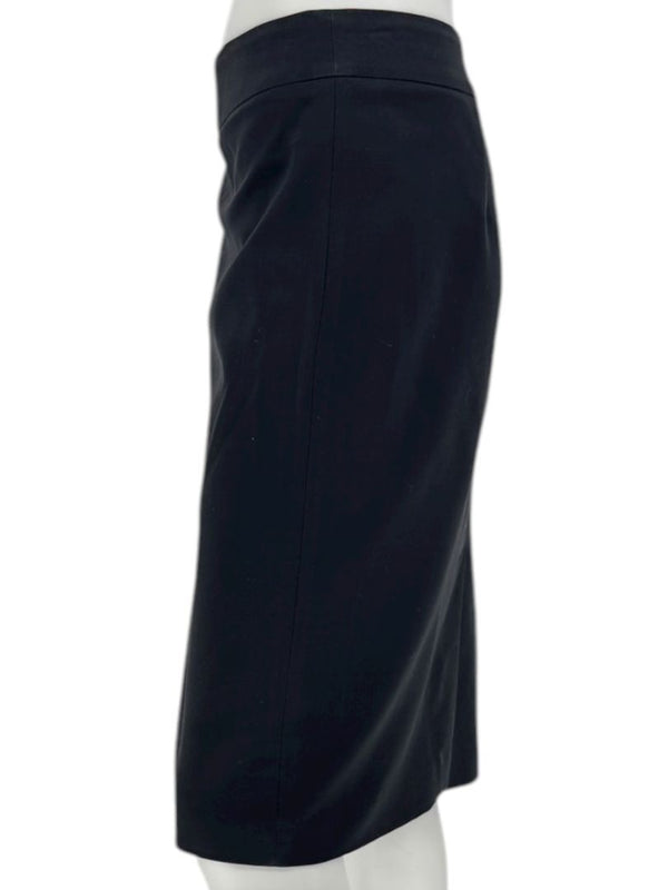 Armani Collezioni Black Virgin Wool Pencil Skirt – Size: 12