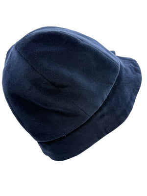 Eugenia Kim Blue Velvet Rosette Cloche-Style Hat