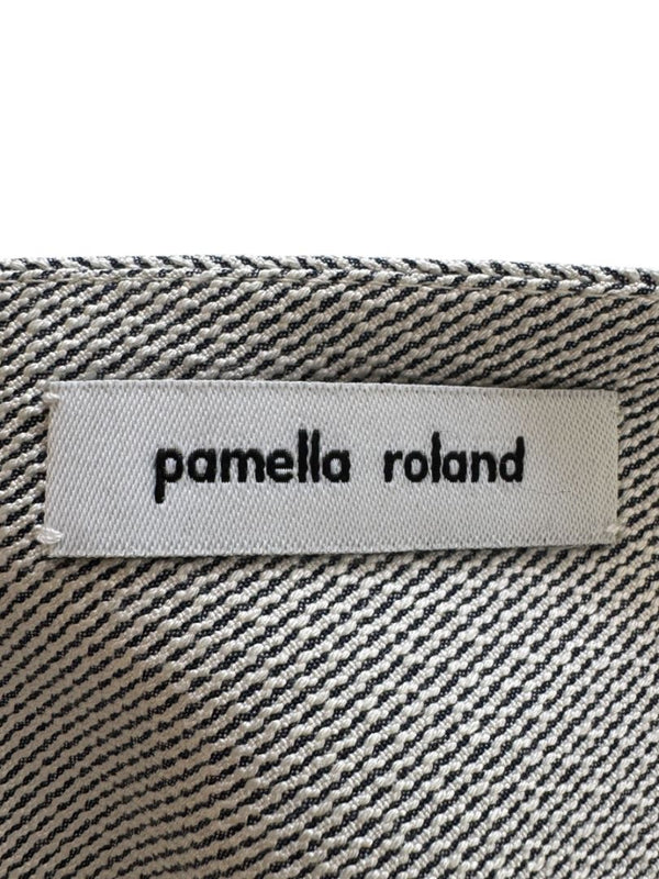 Pamella Roland Grey Beaded Sheath Dress – Large