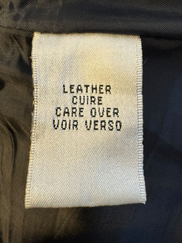 Anne Klein Black Leather Skirt – Size 10