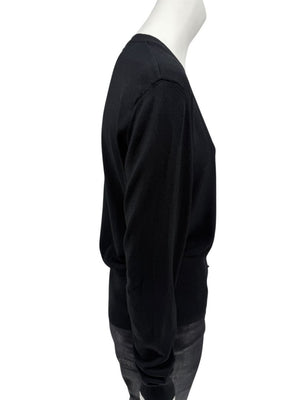 MaxMara Black Deep-V Cardigan – Size XL