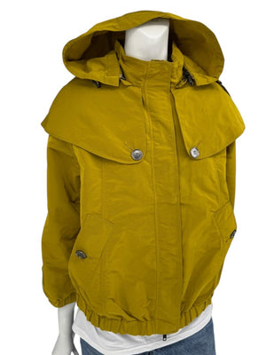 Burberry London Mustard Yellow Hooded Utility Jacket – Size L