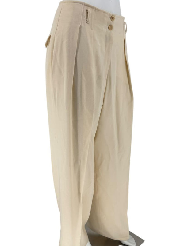 Ron Leal Cream Wool Pantsuit – Size 12