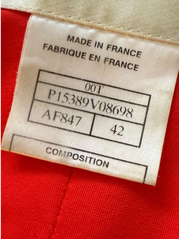 Chanel Red Quilted Identification Jacket – Size 42