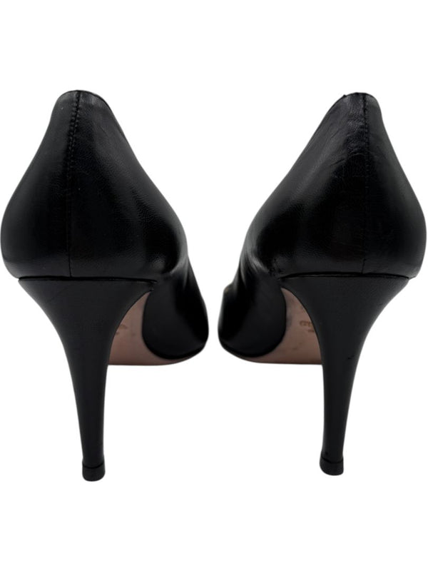 Prada Black Leather Pointed Toe Pumps – Size 39