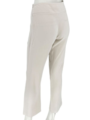 Agnona Ivory Wide-Leg Cropped Trousers – Size IT 46 (US 10)