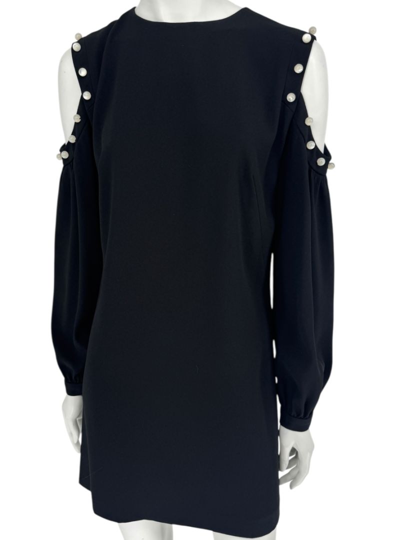 Pamella Roland Embellished Knit Sheath Dress - Large