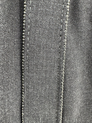 Brunello Cucinelli Charcoal Gray Wool-Blend Drawstring Pants – Size 8 (IT 44)