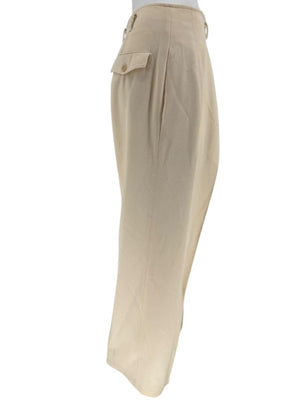 Ron Leal Cream Wool Pantsuit – Size 12