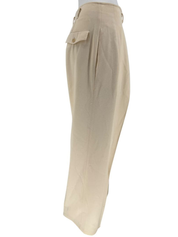 Ron Leal Cream Wool Pantsuit – Size 12