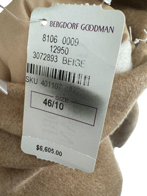 Kiton Brown & Ivory Reversible Cashemere Coat - NWT - Size 10