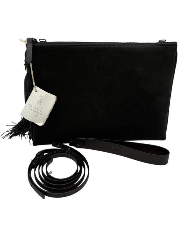 Brunello Cucinelli Suede Monili Clutch – Brand New With Tags – 8.5”H x 11.5”W