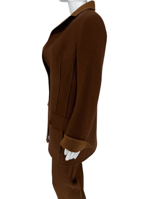 A-K-R-I-S- Camel Wool-Cashmere Blazer & Tapered Pant Suit – Size 10