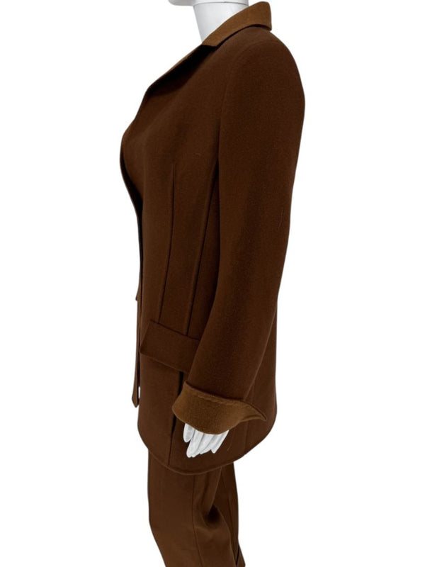A-K-R-I-S- Camel Wool-Cashmere Blazer & Tapered Pant Suit – Size 10