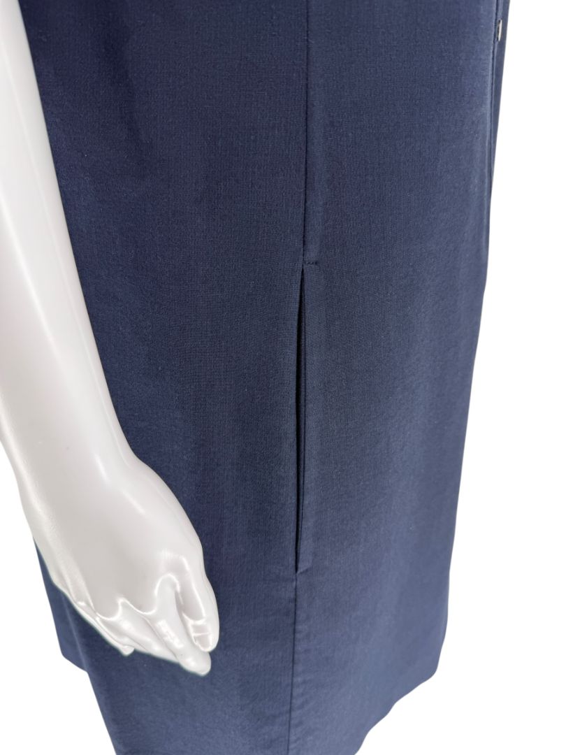 Akris Navy Short Sleeve Polo Dress – Size US 10
