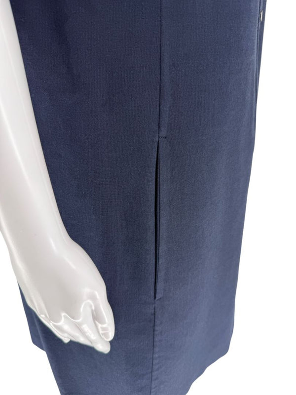 Akris Navy Short Sleeve Polo Dress – Size US 10