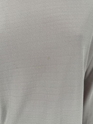 Zenobia Taupe Silk Turtleneck Blouse – Size XL