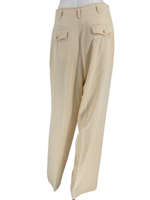 Ron Leal Cream Wool Pantsuit – Size 12