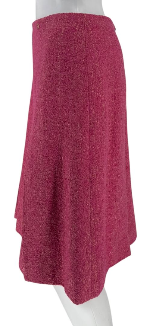Chanel Pink and Gold Lurex Skirt Suit, Cruise 2001 - Size 44