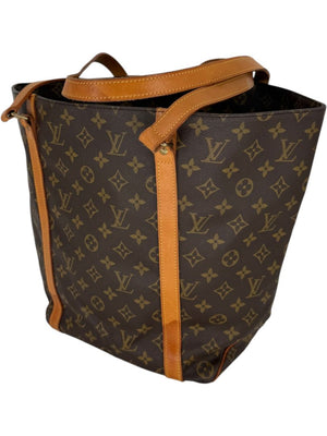 Louis Vuitton Monogram Sac Shopping Tote – Vachetta Trim & Pouch Included