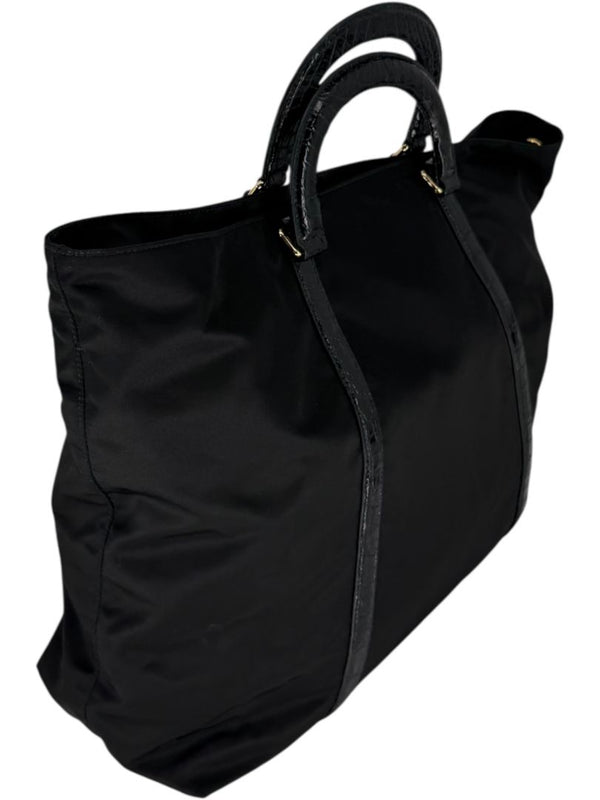 Prada Tessuto Nylon & Leather Trim Tote – Nero