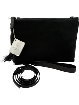 Brunello Cucinelli Suede Monili Clutch – Brand New With Tags – 8.5”H x 11.5”W