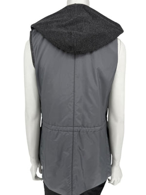 Lafayette 148 New York Charcoal Hooded Vest – Size M