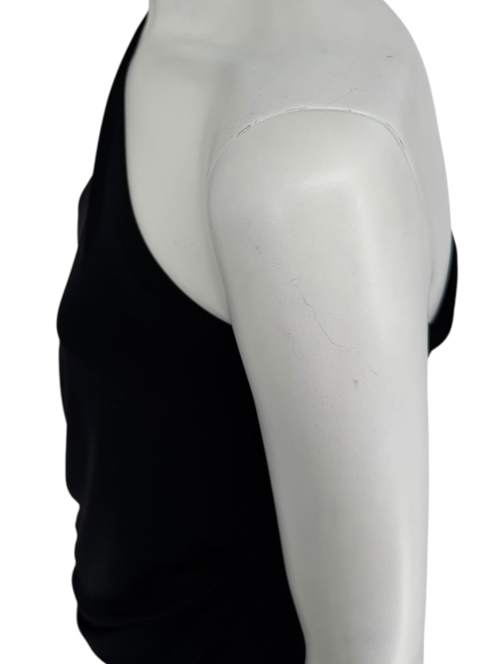 Lida Baday Black Asymmetric Draped One-Shoulder Top – Size XS / TP