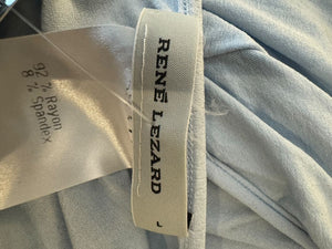 René Lezard Light Blue Draped Wrap Long Sleeve Top – Large  Made in Germany