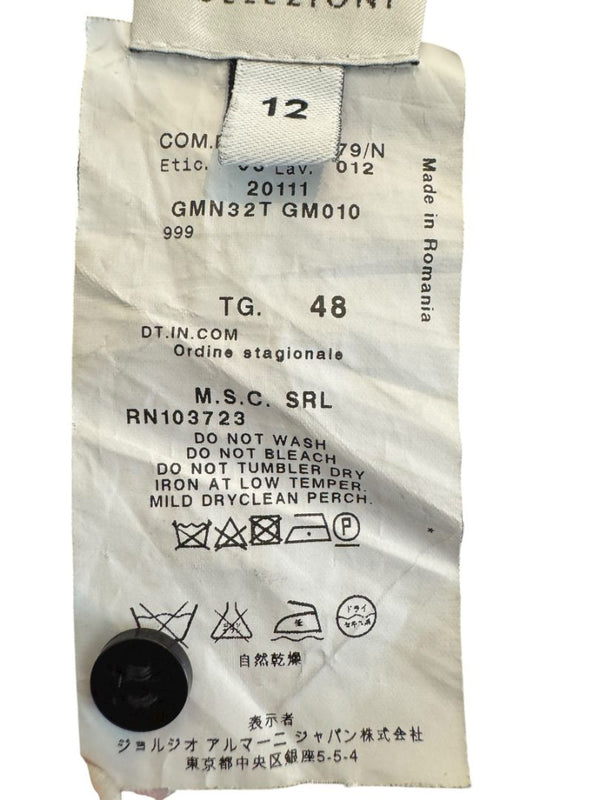 Armani Collezioni Black Virgin Wool Pencil Skirt – Size: 12