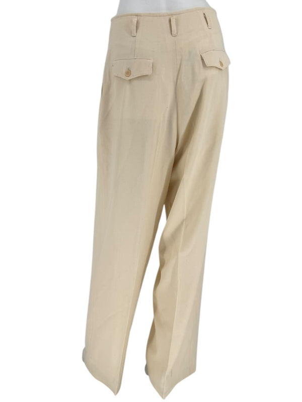 Ron Leal Cream Wool Pantsuit – Size 12