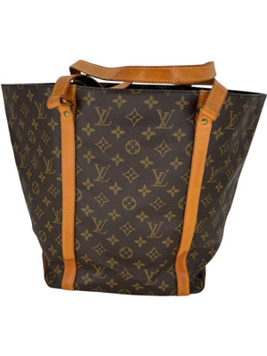 Louis Vuitton Monogram Sac Shopping Tote – Vachetta Trim & Pouch Included