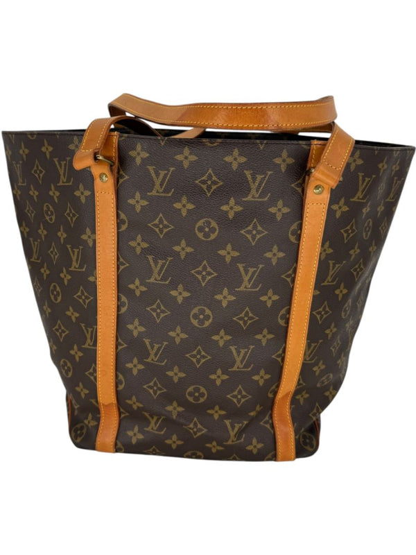 Louis Vuitton Monogram Sac Shopping Tote – Vachetta Trim & Pouch Included