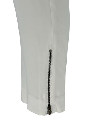 Stella McCartney Ivory Slim-Leg Pants with Ankle Zips – Size 44 (US 10)