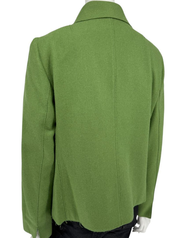 Akris Punto Green Wool-Angora Moto Jacket – Size 12