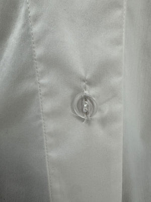 Pamella Roland White Button-Front Shirt with Cape Detail – Large