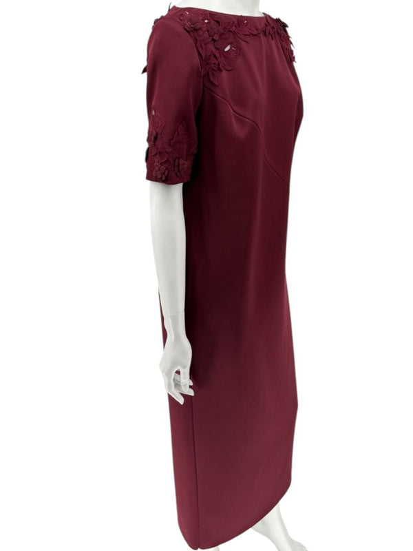 Pamella Roland Burgundy Embellished 2-Piece Set – Large