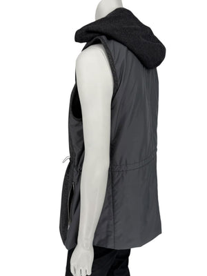 Lafayette 148 New York Charcoal Hooded Vest – Size M