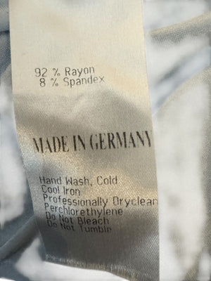 René Lezard Light Blue Draped Wrap Long Sleeve Top – Large  Made in Germany