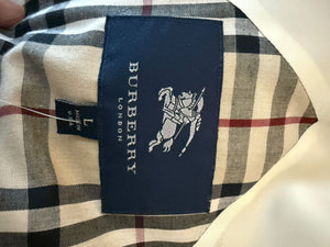 Burberry London Fuchsia Hooded Check-Lined Jacket – Size L