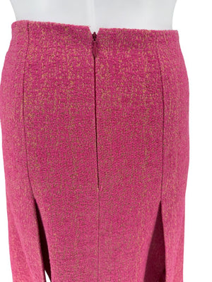 Chanel Pink and Gold Lurex Skirt Suit, Cruise 2001 - Size 44