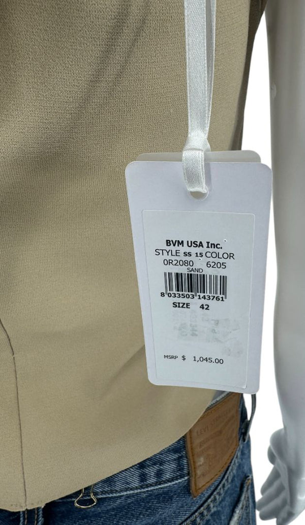 Les Copains Laser-Cut Leather Top – Size 42 – New with Tags